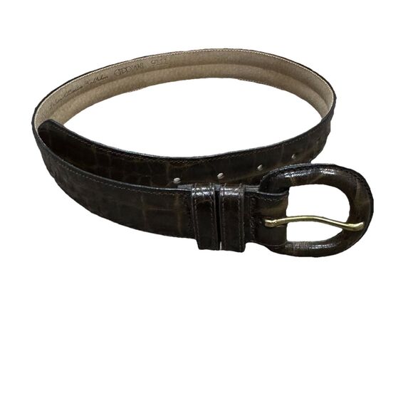 Cipriani Italy Genuine Alligator Belt Black Exotic Leather Calfskin Small main image 7